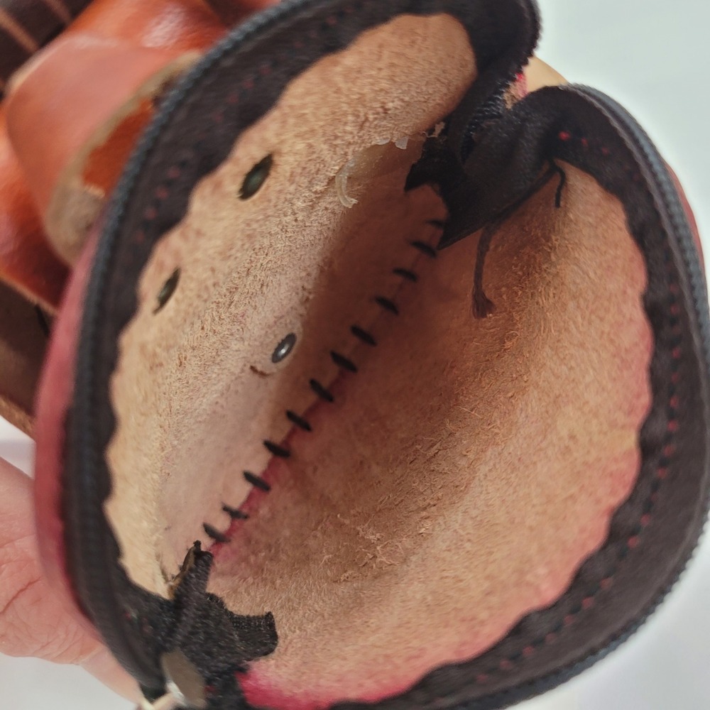 Handmade Genuine Leather Horse Coin Purse 3D Animal Floral Embossed Brown - Picture 7 of 8